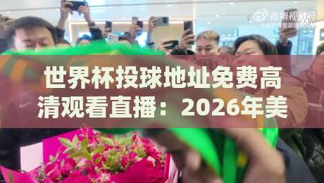 世界杯投球地址免费高清观看直播：2026年美加墨世界杯观赛全攻略