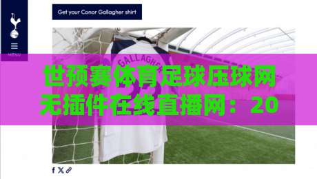 世预赛体育足球压球网无插件在线直播网：2026年看球新姿势，老球迷都在用