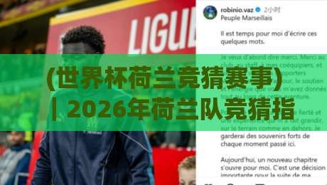 (世界杯荷兰竞猜赛事)｜2026年荷兰队竞猜指南：从小组赛到决赛的赢球密码