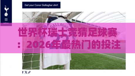 世界杯瑞士竞猜足球赛：2026年最热门的投注策略与内幕技巧